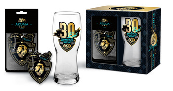 ROYAL EDITION - szklanka do piwa 500ml + zapach do samochodu - 30 Lat