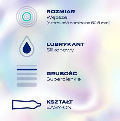 3 Prezerwatywy Supercienkie Durex Invisible Slim Close Fit