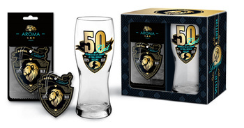 ROYAL EDITION - szklanka do piwa 500ml + zapach do samochodu - 50 Lat