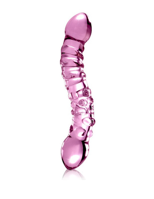 Szklane Wygięte Dildo Z Wypustkami - Icicles No 55 Pipedream