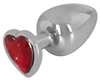 Korek Analny z Czerwonym Kryształem Diamond Anal Plug Heart Red Large