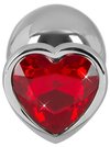 Korek Analny z Czerwonym Kryształem Diamond Anal Plug Heart Red Large