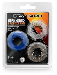 3 Unikatowe Pierścienie Na Członka - Stay Hard Triple Stretch 3 Pack
