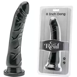 Czarny Długi Członek Żylasty - Get Real 8 Inch Dong 22cm!