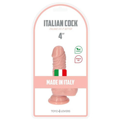 Małe Naturalne Dildo z Przyssawką - Italian Cock 4" Flesh