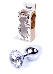 Metalowy Korek Analny z Przezroczystym Kryształkiem Diamond Plug Cristal