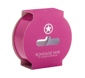 Nielepiąca Różowa Taśma BDSM - Bondage Tape - 17,5m - Pink