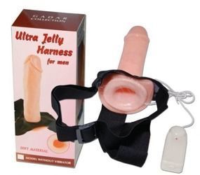 Proteza Penisa dla Panów z Wibracją Ultra Jelly Harness