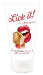 Żel Smakowy Szampan i Truskawka - Lick it Sparkling Wine & Strawberry 50 ml