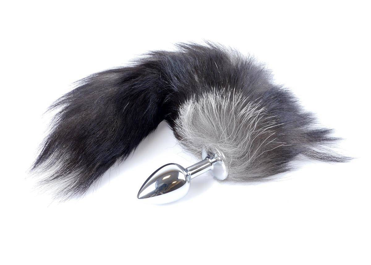 Korek Analny z Lisią Kitą - Fox Tail Black XXL - Świat Sexu - Seks Shop