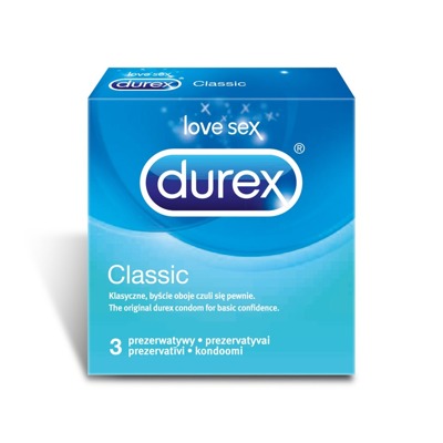3 Prezerwatywy Durex Classic