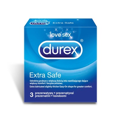 3 Prezerwatywy Durex Extra Safe