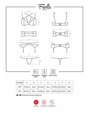 4-częściowy Komplet - Obsessive Frivolla