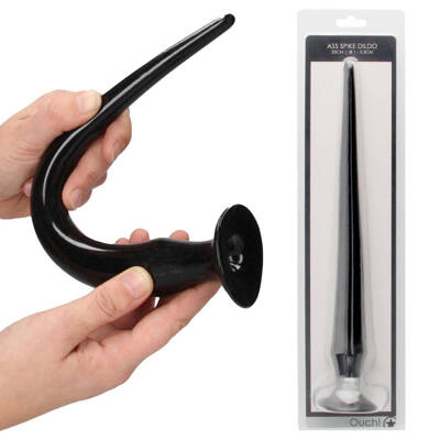 Ass Spike Dildo - 33 cm - Black, Długa Sonda