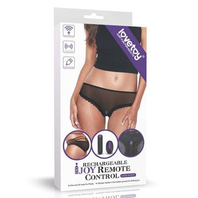 Czarne Wibrujące Majtki Damskie - iJOY Rechargeable Remote Control Lace Panty