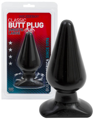 Czarny Duży i Gruby Korek Analny Classic Butt Plug Large