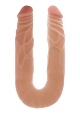 Dwustronny Żylasty Penis Cielisty - Double Dong 14" 35cm