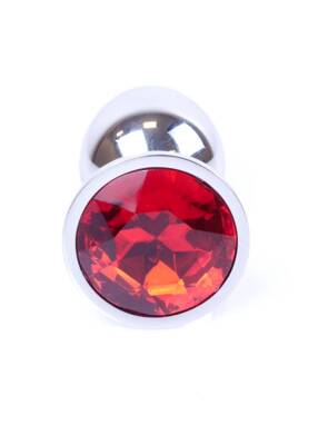 Korek Analny z Czerwonym Kryształkiem Diamond Plug Red