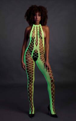 Neonowy Bodystocking Ouch! 835 Green 