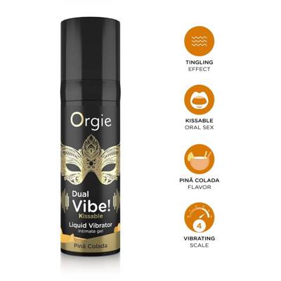 ORGIE WIbrator W Płynie! Dual Vibe Pina Colada Kissable 15 ml