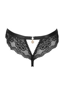 Panty Oksurin Black LivCo Corsetti Fashion Sexy Otwarte Majtki 