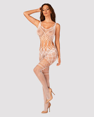 Pikantny Biały Bodystocking G330 Obsessive 