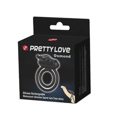 Pretty Love Osmond - Silikonowy Wibrujący Pierścień Króliczek na Penisa