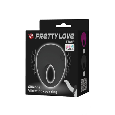 Pretty Love Trap - Wibrujący Pierścień na Penisa z Silikonu
