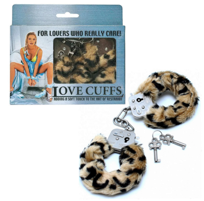 Puszyste Cętkowane Kajdanki - Love Cuffs Lampart