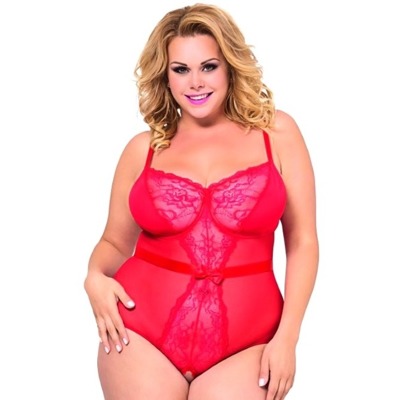 Sexowne Body Otwarte - Amelia SoftLine 1857 Plus Size