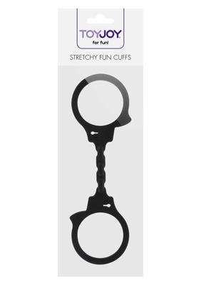 Silikonowe Giętkie Kajdanki na Ręce - Stretchy Fun Cuffs Black