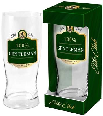 Szklanka Do Piwa Elite Club 100% Gentleman