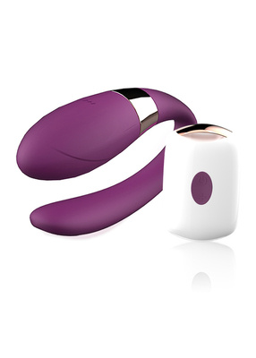 Wibrator Typu Podkówka dla Obojga Partnerów - V-vibe Purple Boss Series