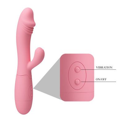 Wibrator ze Stymulatorem Łechtaczki Pretty Love Snappy Pink USB