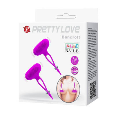 Wibrujące Silikonowe Zaciski na Sutki - Pretty Love Bancroft