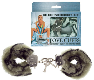 Wytrzymałe Kajdany w Zeberkę - Love Cuffs Zebra