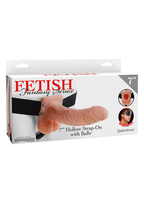 Żelowa Proteza Penisa dla Panów Fetish 7'' Hollow Strap-On with Balls