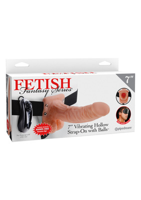 Żelowa Proteza Penisa z Wibracją dla Panów Fetish Vibrating 7'' Hollow Strap-On