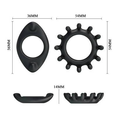 Zestaw 2 Pierscieni Erekcyjnych Ring, Pierśćień Na Penisa