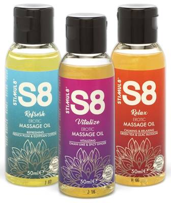 Zestaw 3 Olejków do Masażu - S8 Erotic Massage Oil Set