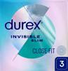 3 Prezerwatywy Supercienkie Durex Invisible Slim Close Fit