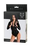 Czarne Drapieżne Body WetLook - Alessia Glossy