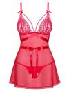 Czerwona Babydoll i Stringi - Obsessive Lovlea