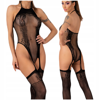 Sexy Bodystocking Wiązany Na Szyi - LivCo Corsetti Ganid