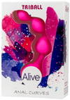 Silikonowe Kulki Analno-Waginalne - Alive Triball Pink