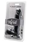 Średnie Realistyczne Czarne Dildo - Get Real 7" 19,3cm